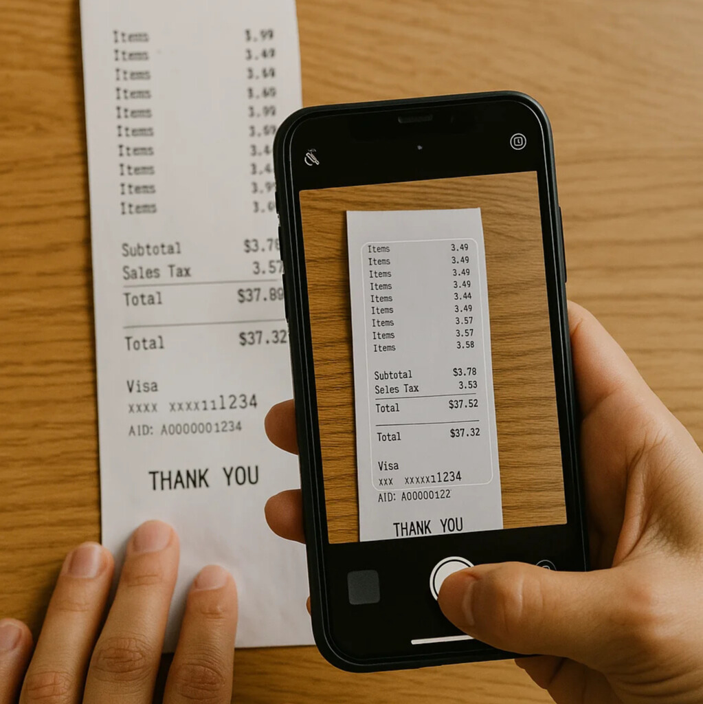 phone scan of invoice – Edited