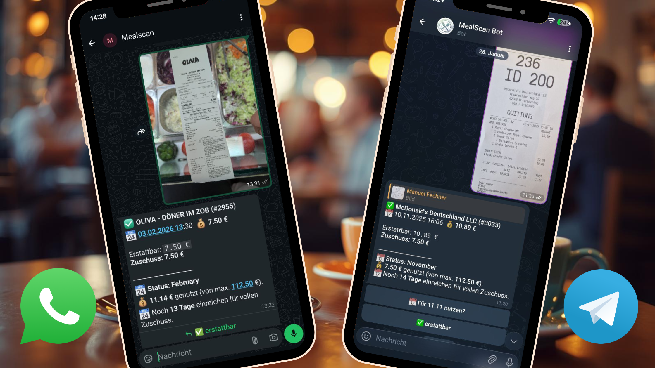Ihr Essenszuschuss zieht in den Messenger ein.